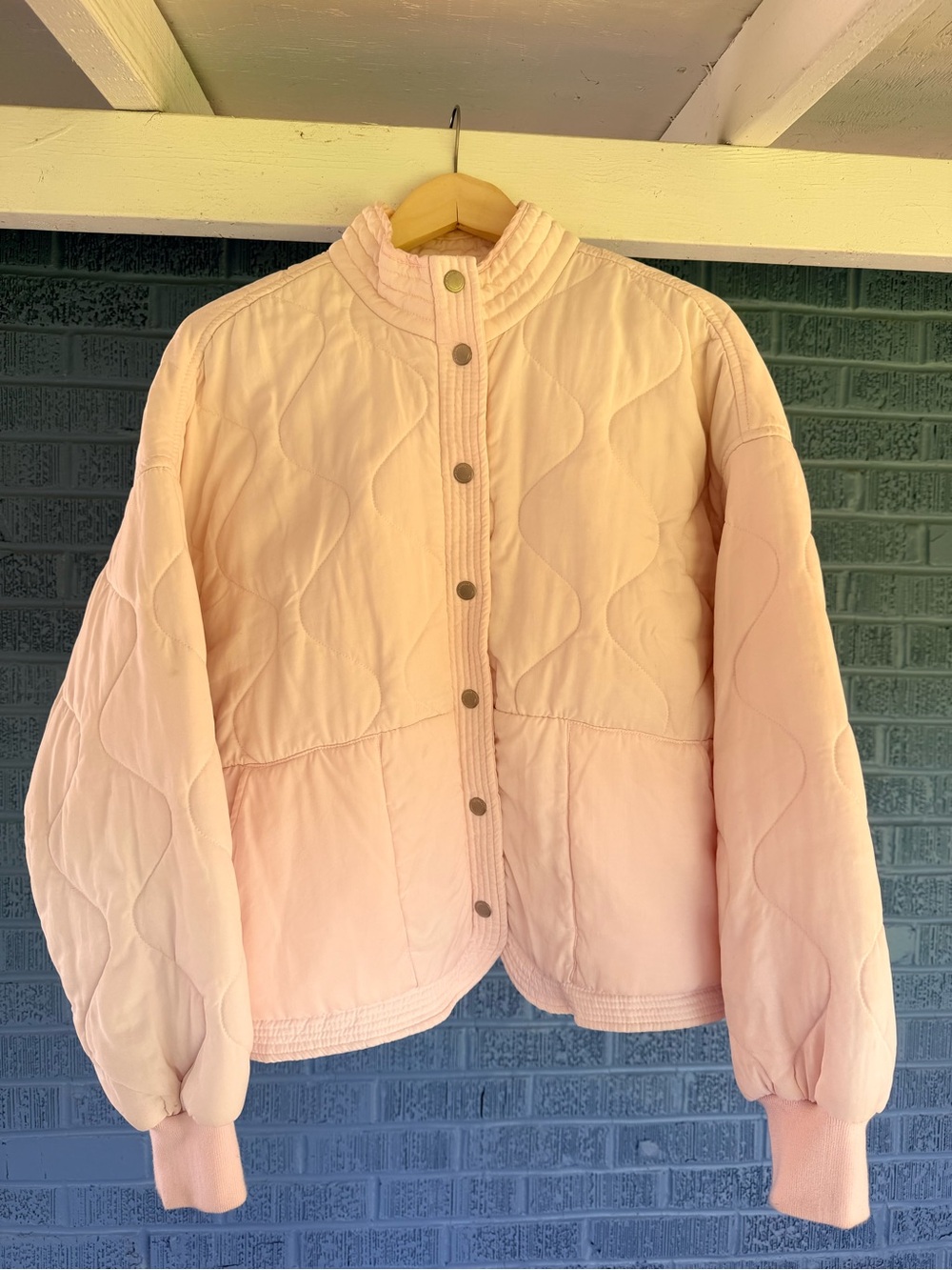 Blank NYC Light Pink (sand drift) Quilted Drop Shoulder Jacket Size Medium